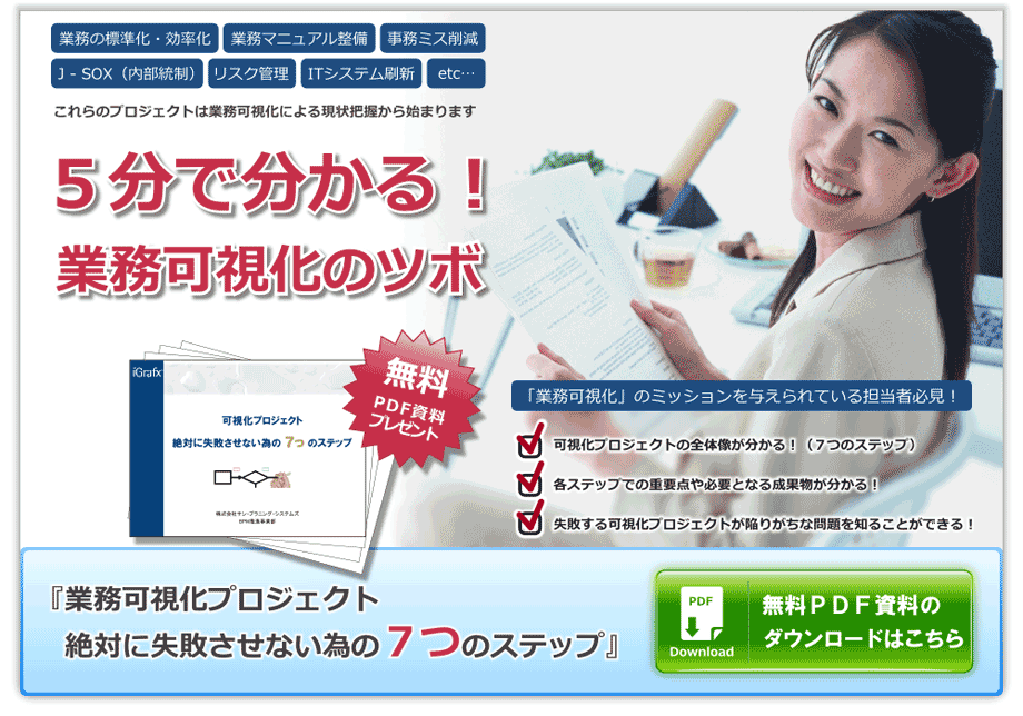 ５分で分かる業務可視化のツボ-無料PDFプレゼント